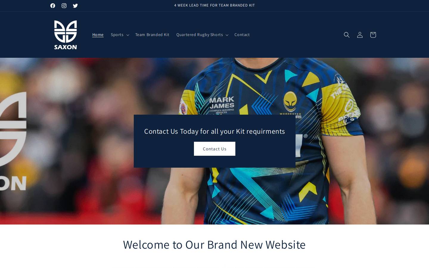 Saxonclothing homepage screenshot