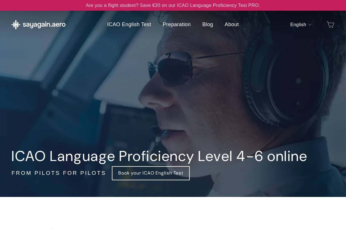 say-again.aero homepage screenshot