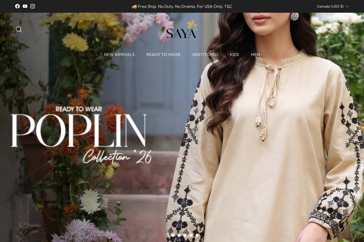 saya.pk homepage screenshot