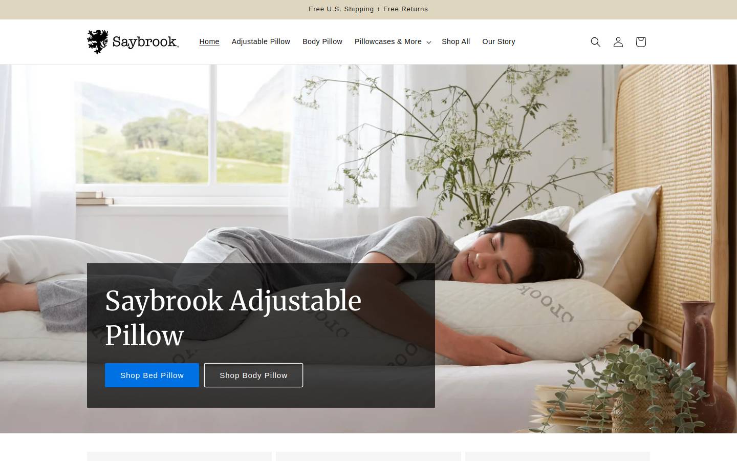saybrooksleep.com homepage screenshot