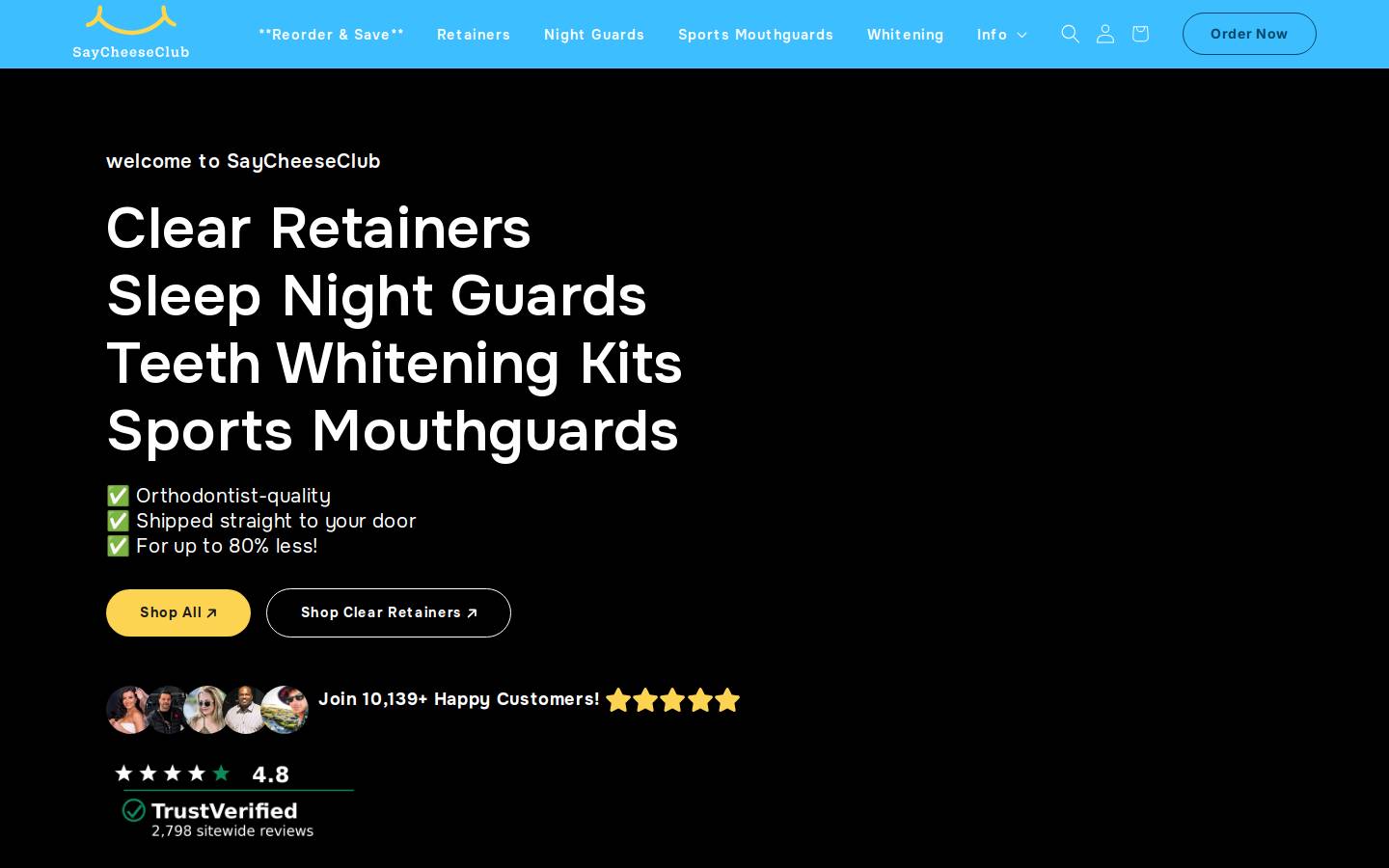 Saycheeseclub homepage screenshot