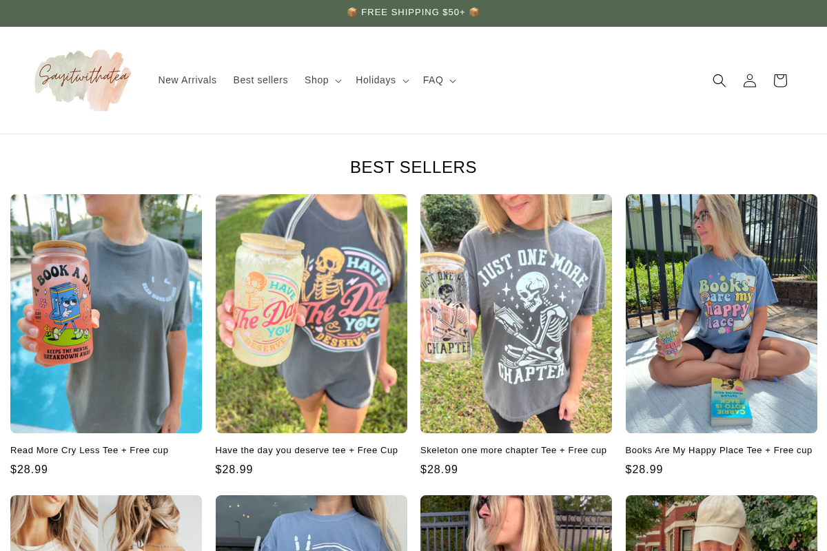 Sayitwithatea homepage screenshot