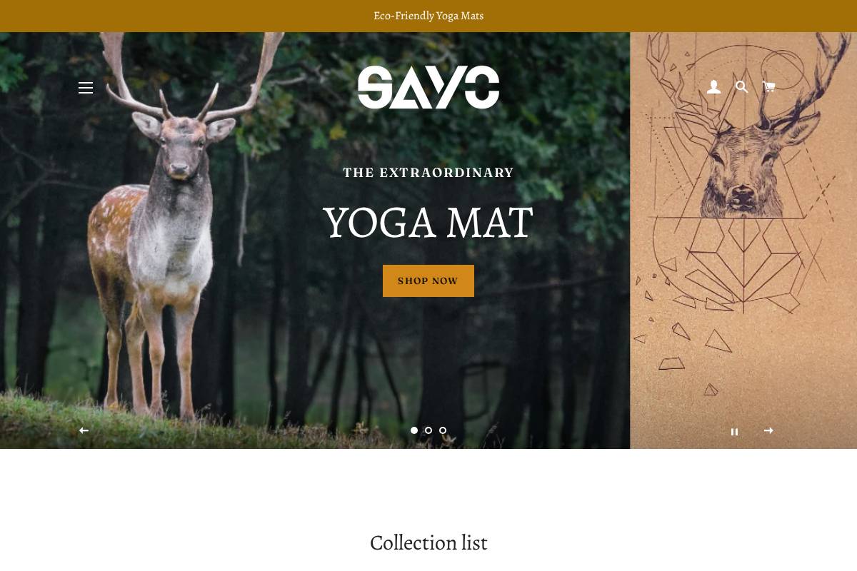 SAYO.YOGA homepage screenshot