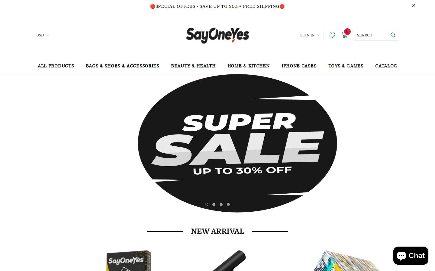 sayoneyesofficials.com homepage screenshot