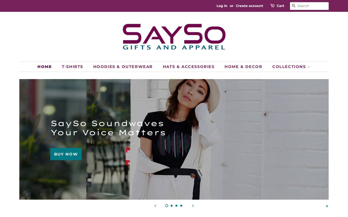 saysogifts.com homepage screenshot