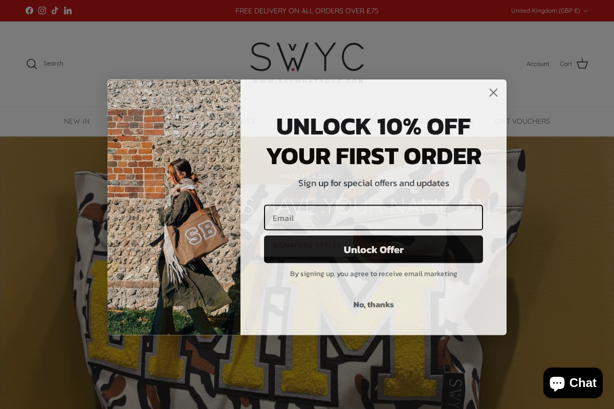 Saywhatyouc homepage screenshot