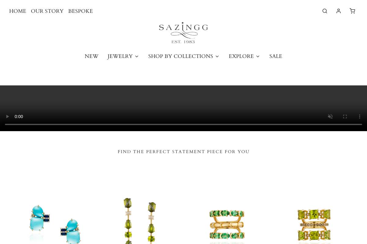 sazingg.com homepage screenshot