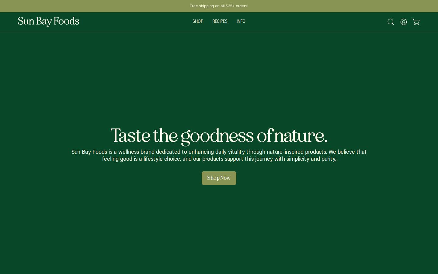 sb-organics.com homepage screenshot