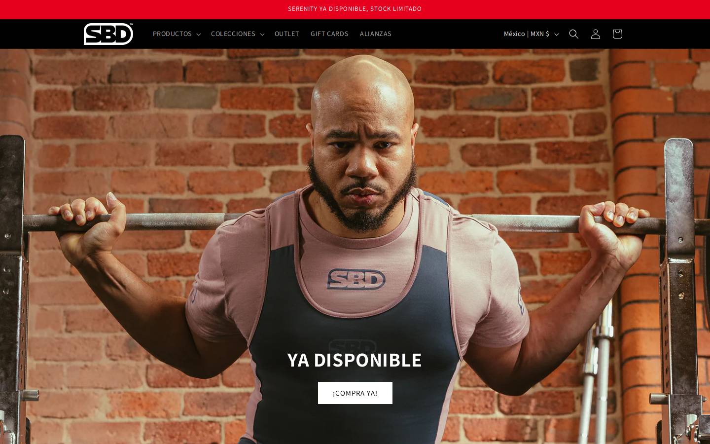 sbdapparel.com homepage screenshot