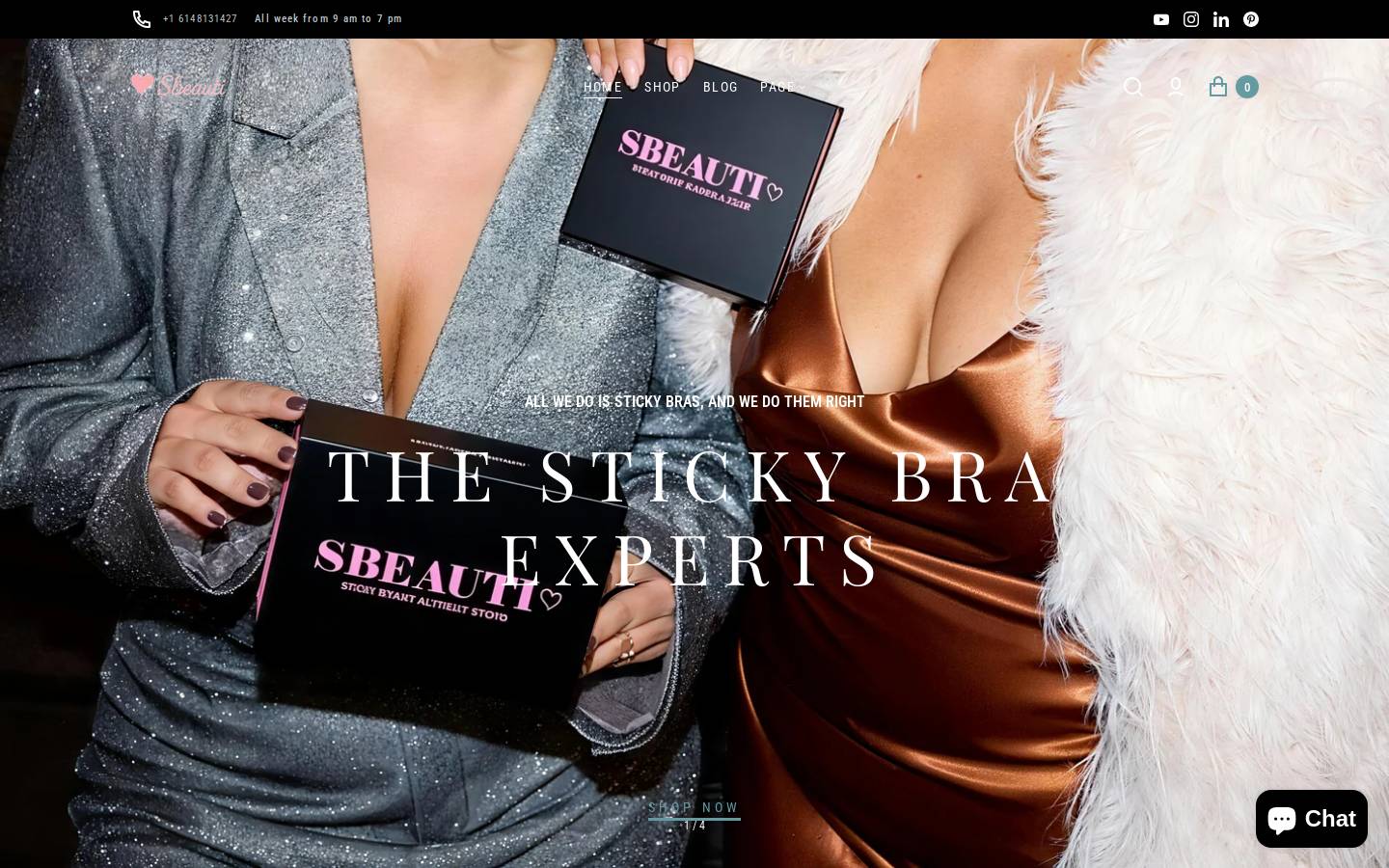 sbeauti.com homepage screenshot