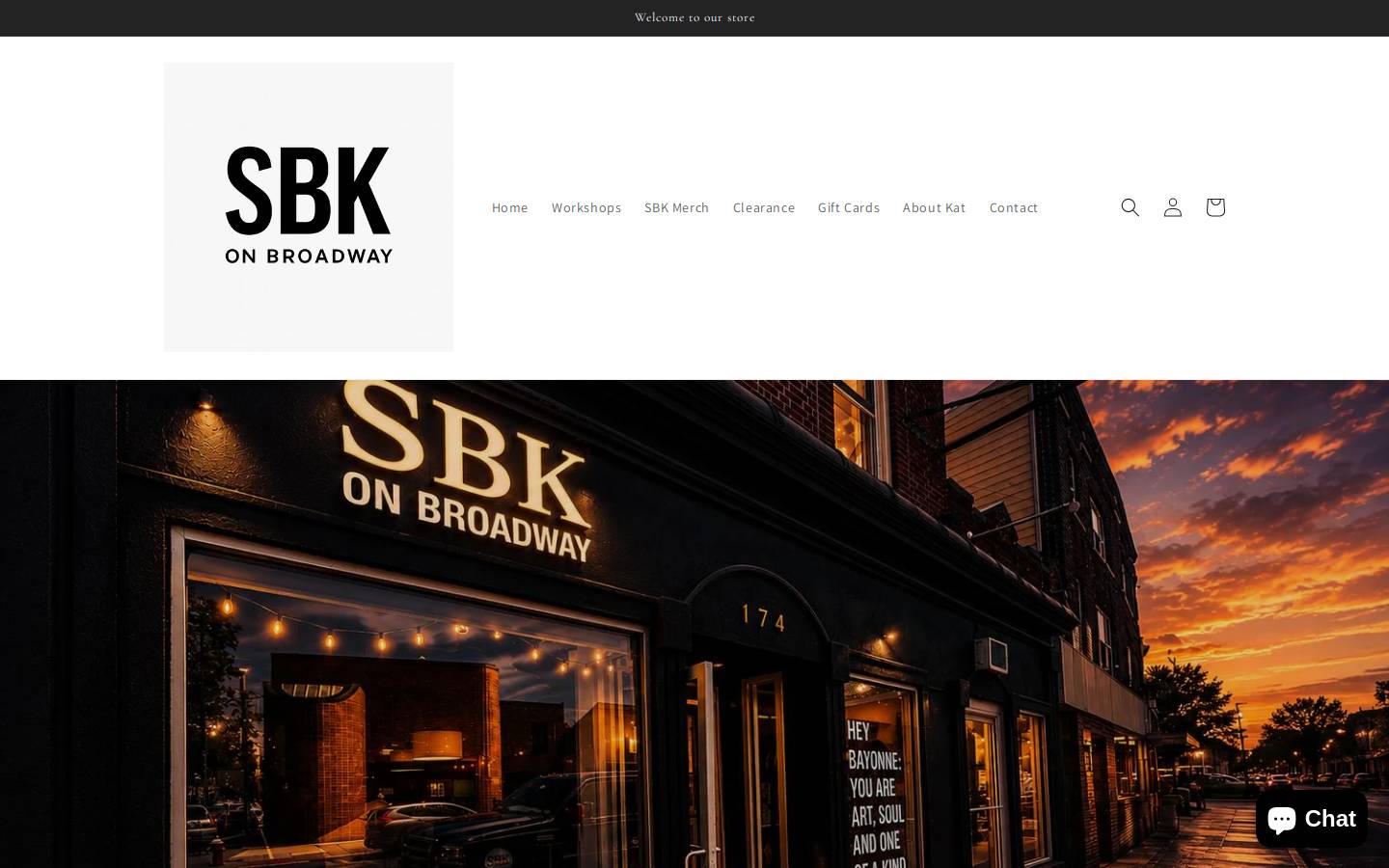 sbkonbroadway.com homepage screenshot