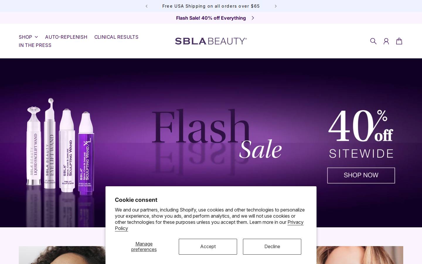 Sbla homepage screenshot