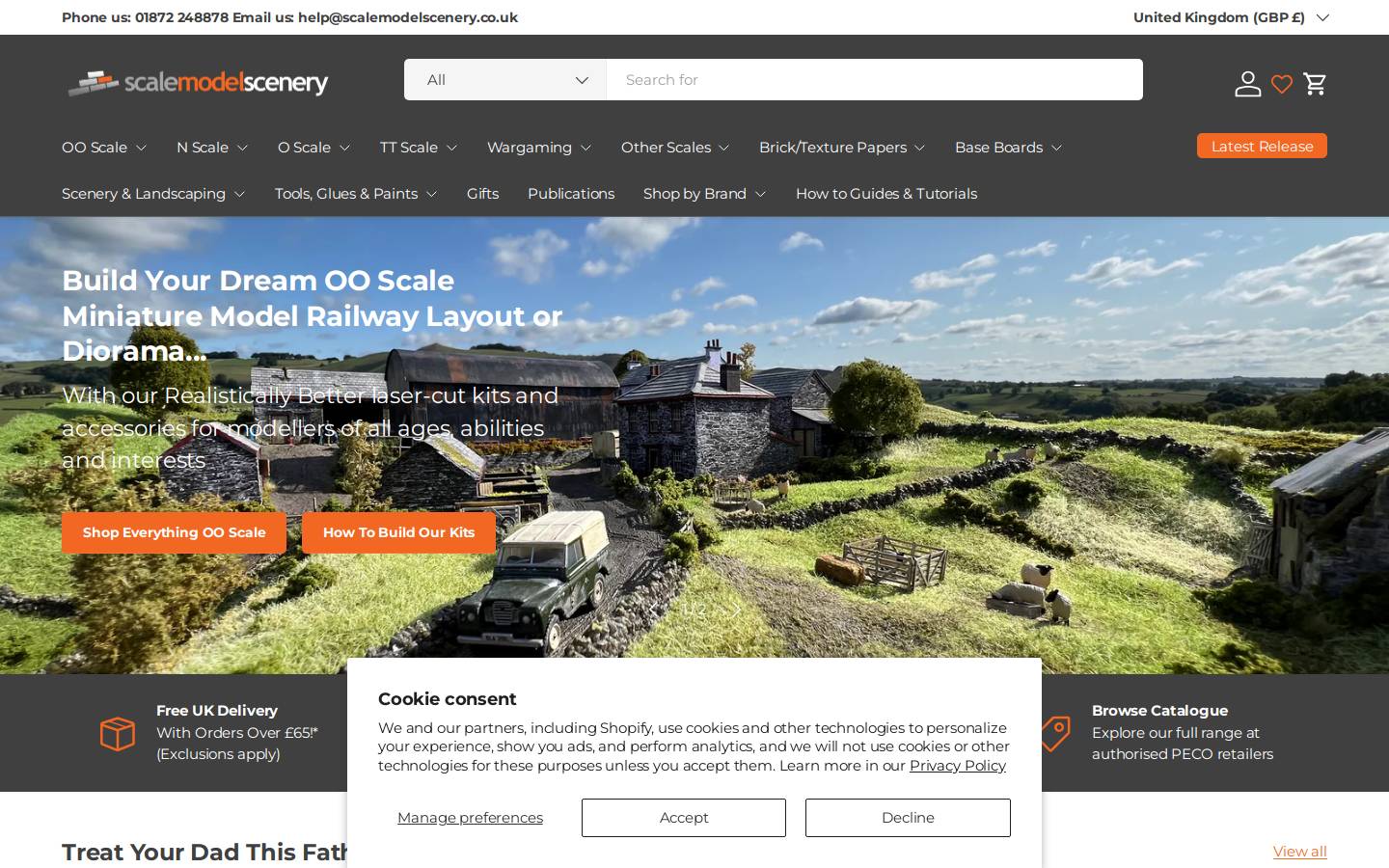 Scalemodelscenery homepage screenshot
