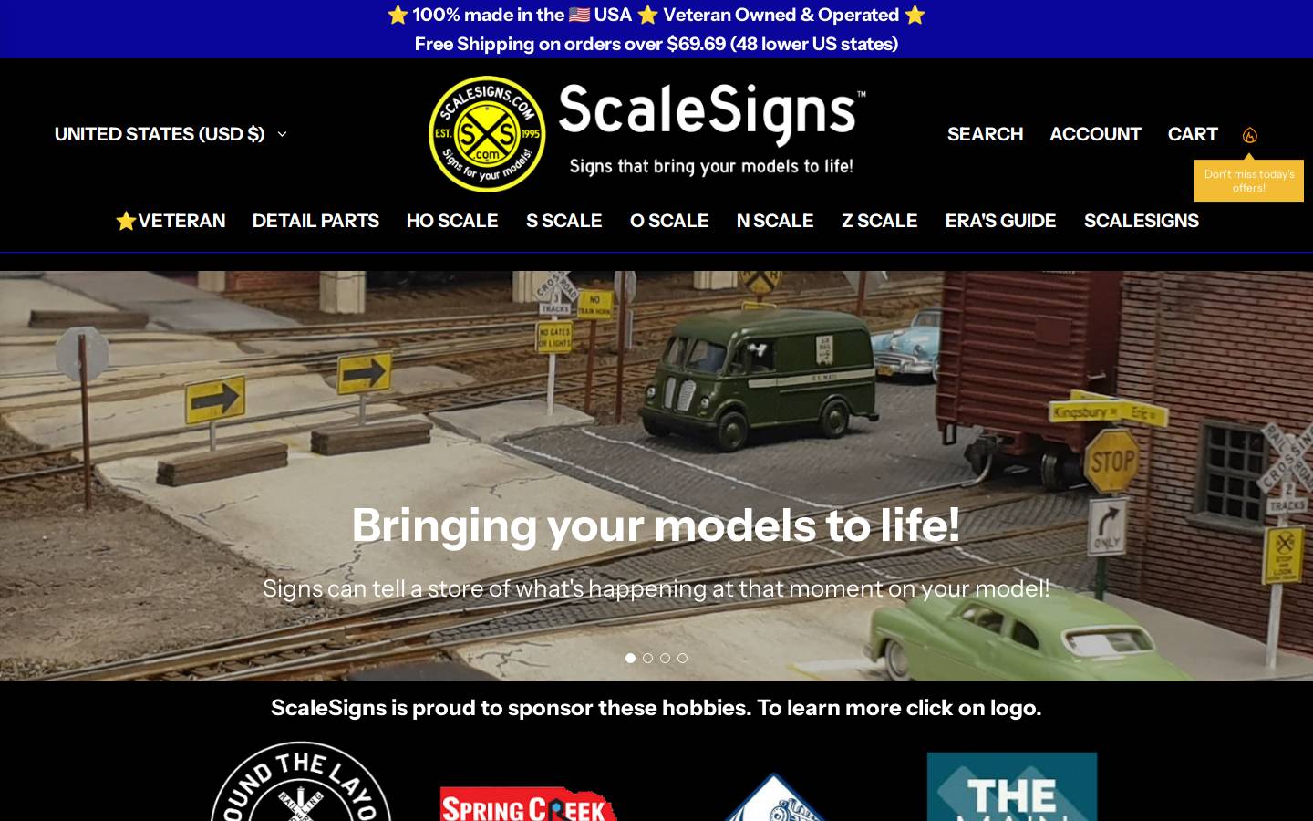 scalesigns.com homepage screenshot
