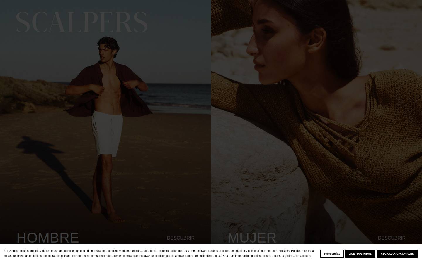 SCALPERS homepage screenshot