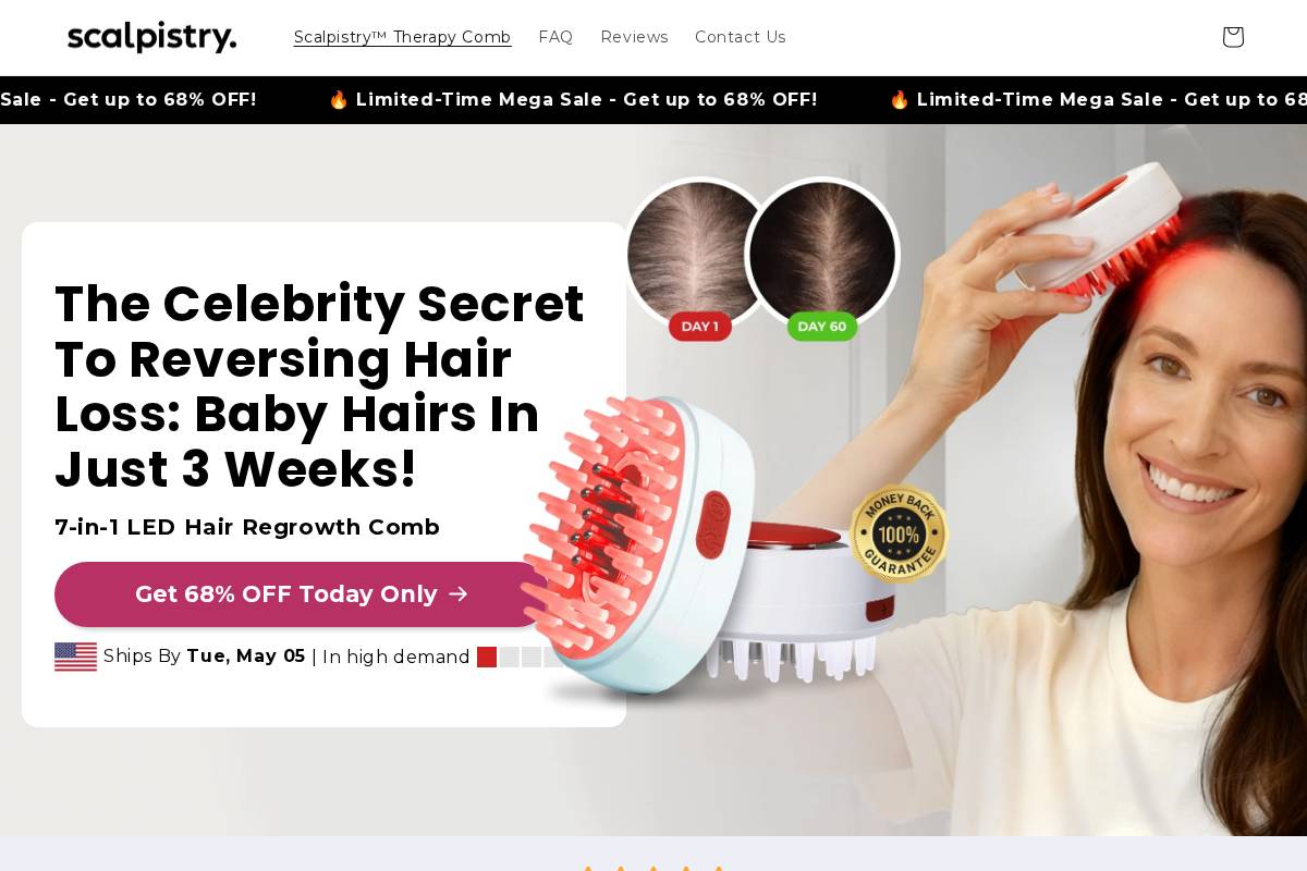 Scalpistry homepage screenshot