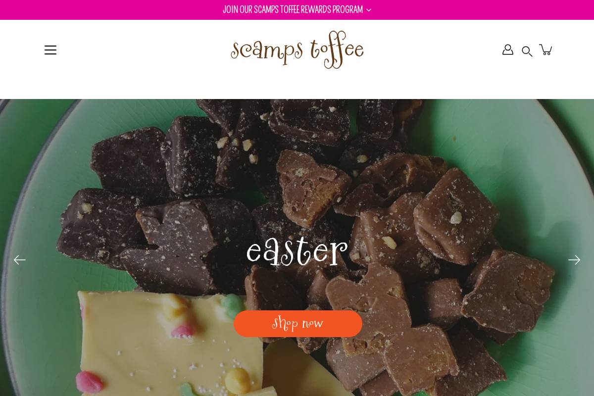 scampstoffee.com homepage screenshot