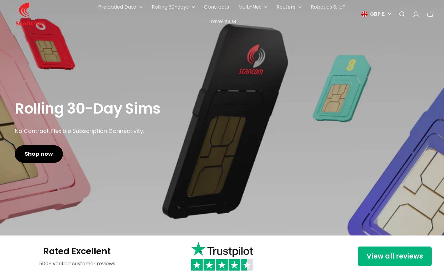 Scancom homepage screenshot