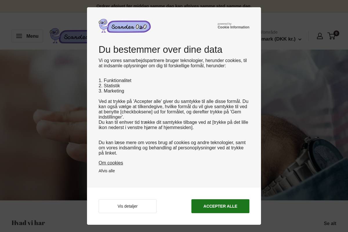Scandea.dk homepage screenshot