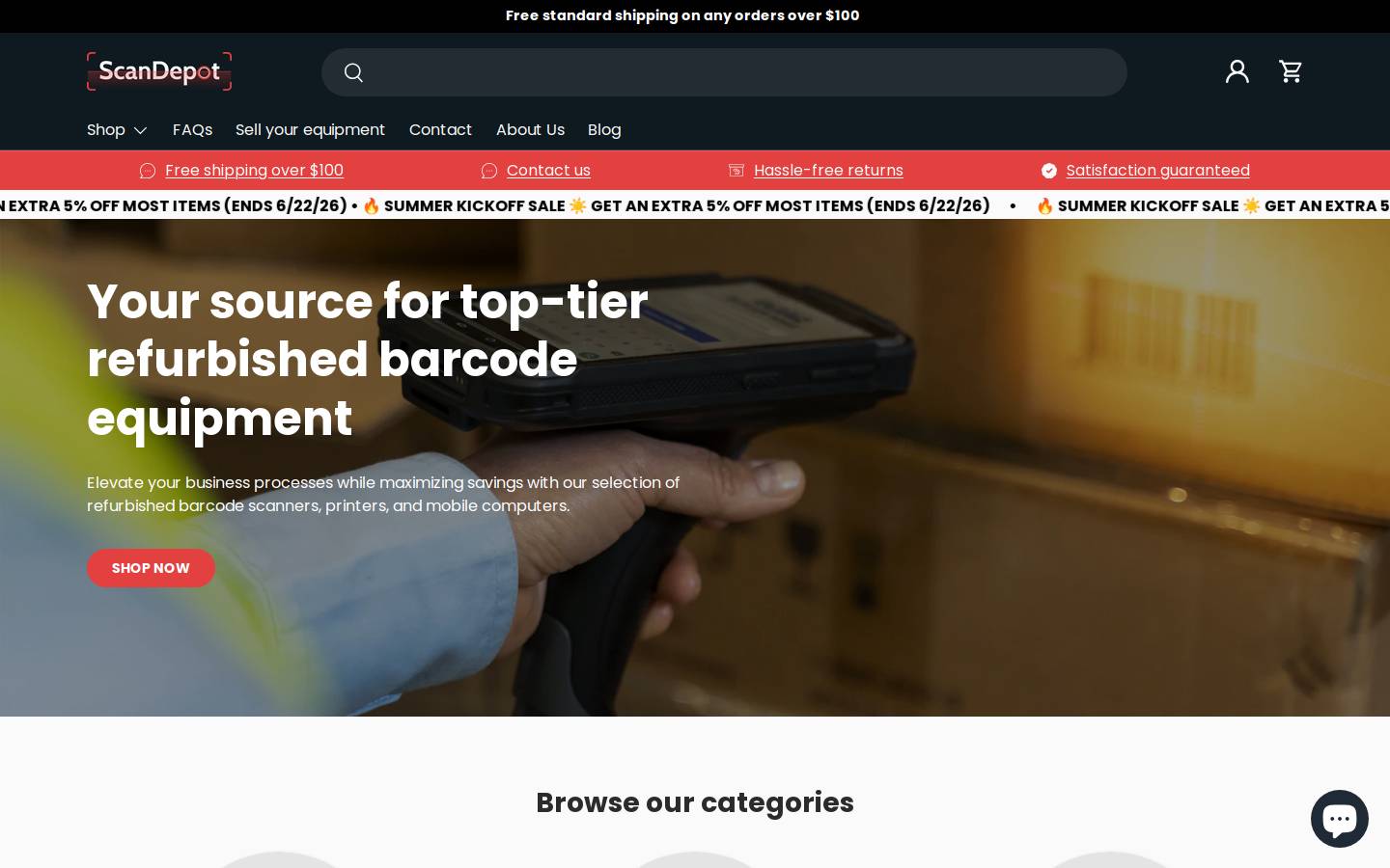 scandepot.com homepage screenshot