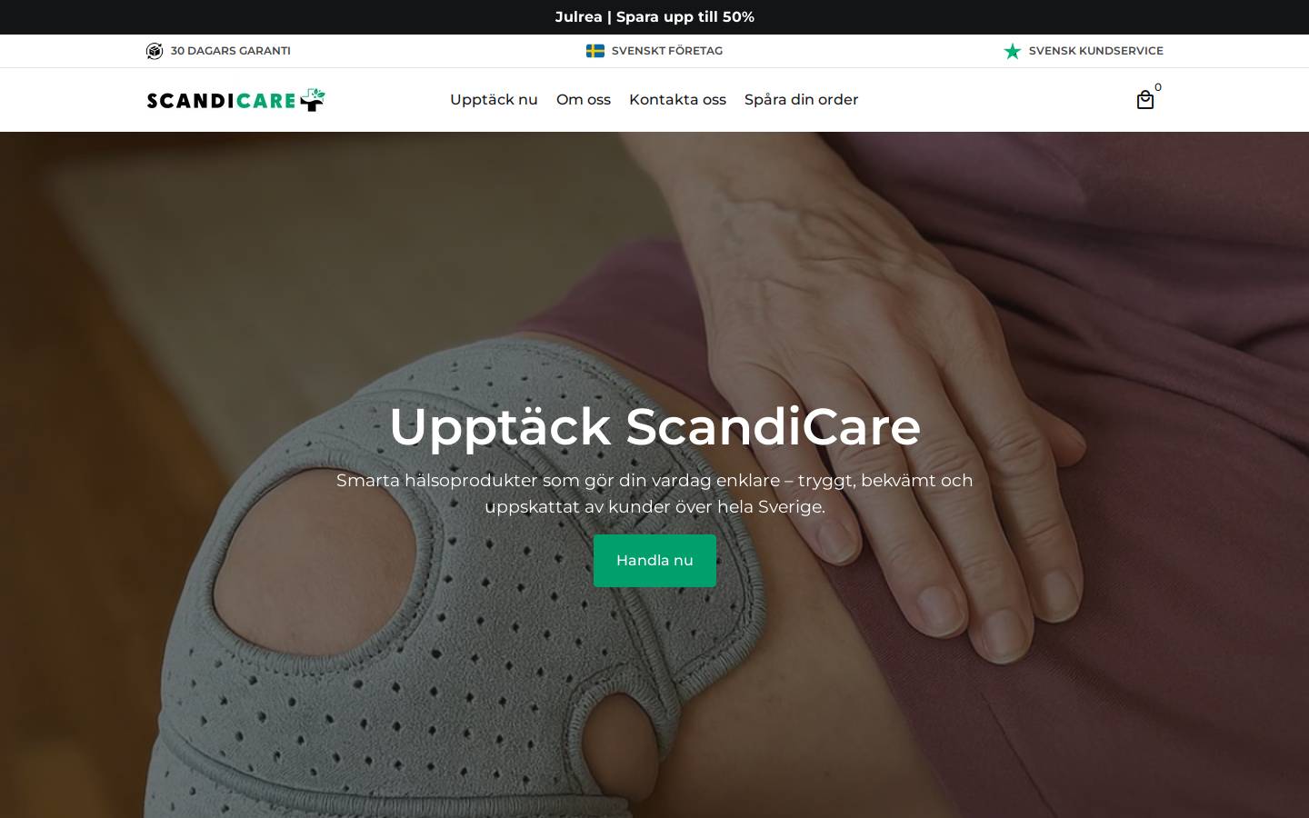 scandicare.se homepage screenshot