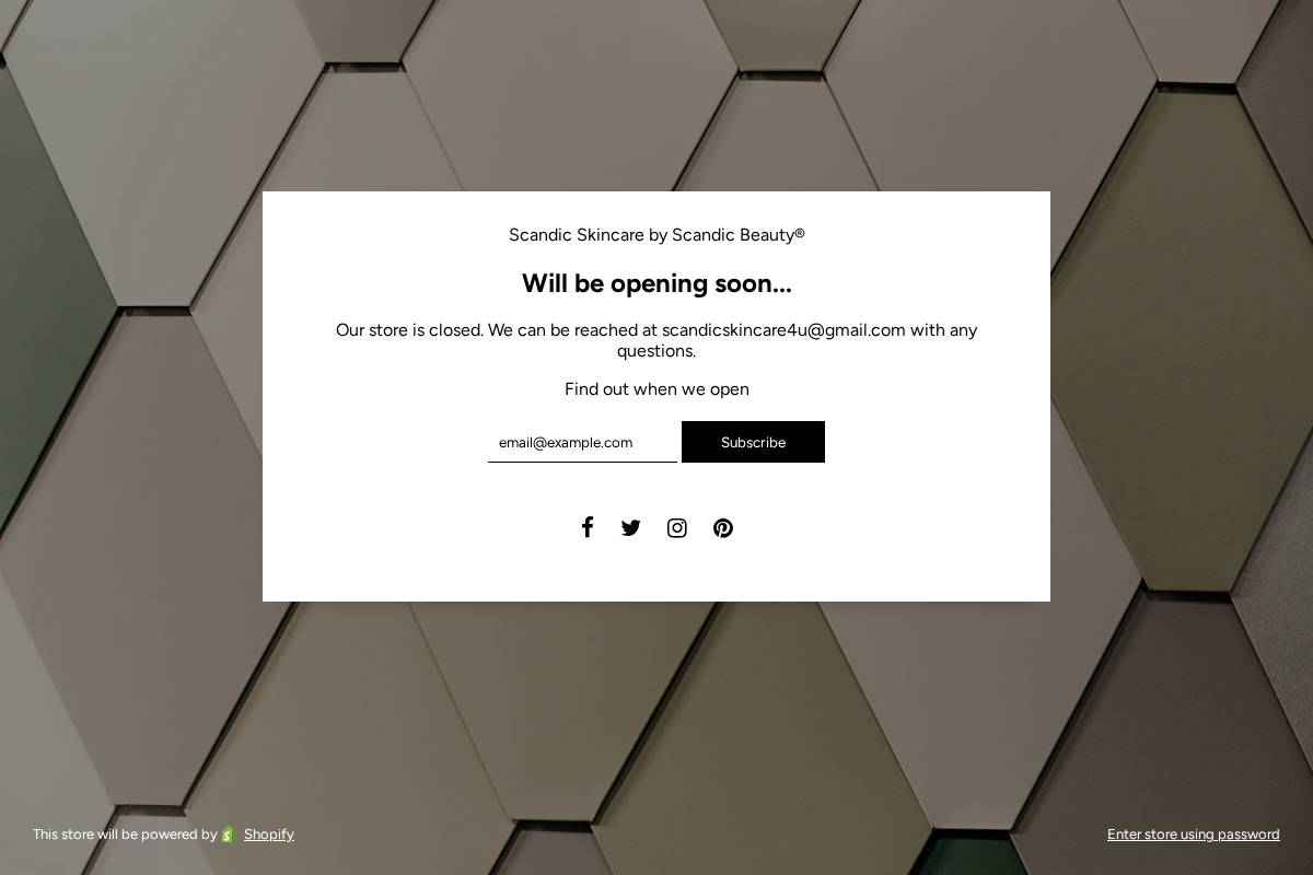 scandicskincare.com homepage screenshot