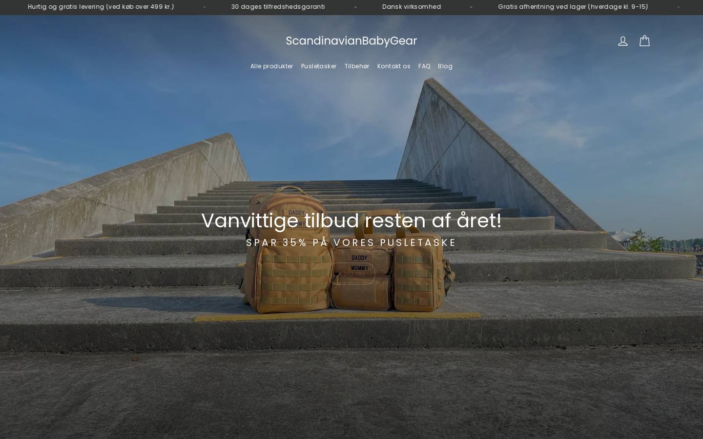 Scandinavianbabygear homepage screenshot