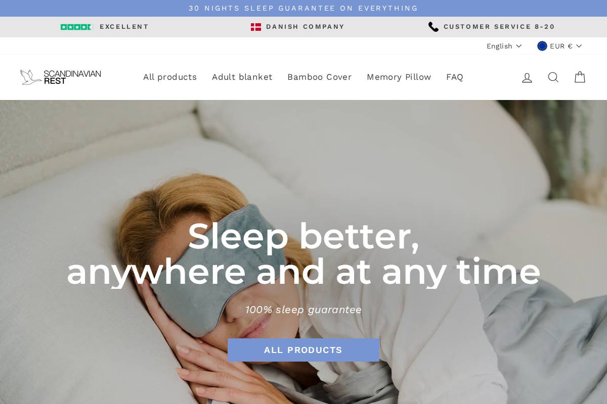 Scandinavianrest homepage screenshot