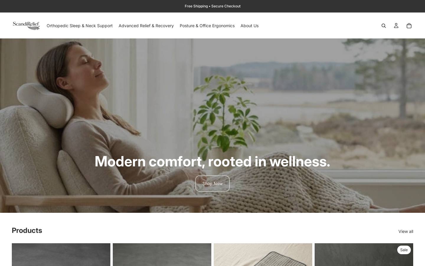 scandirelief.com homepage screenshot