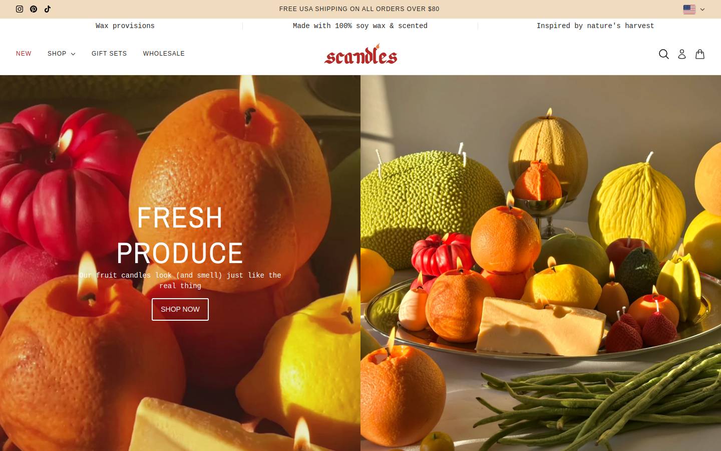 scandles.com homepage screenshot