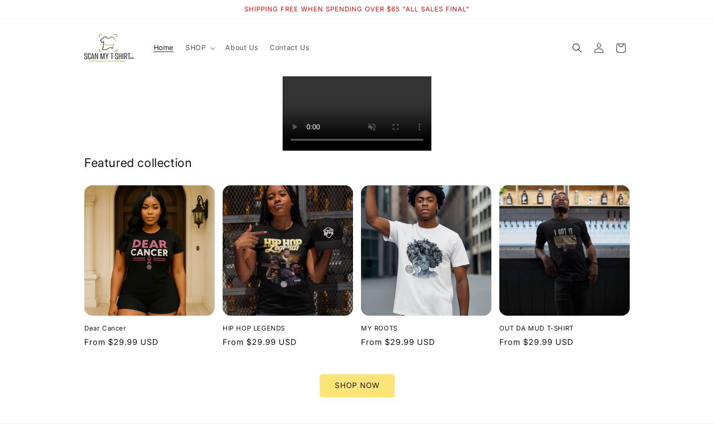 scanmytshirt.com homepage screenshot