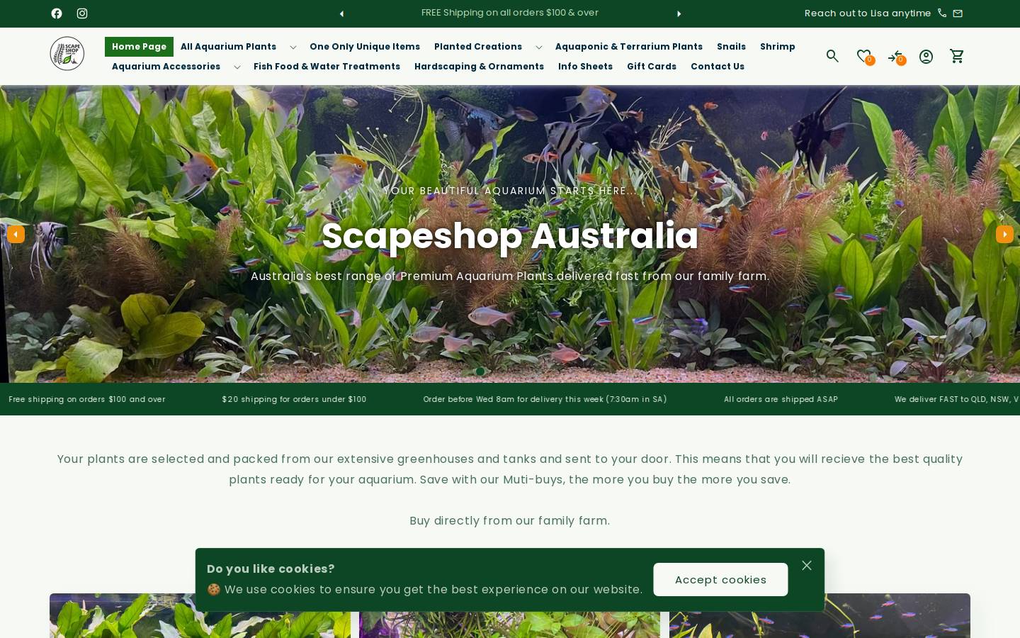 scapeshop.com.au homepage screenshot