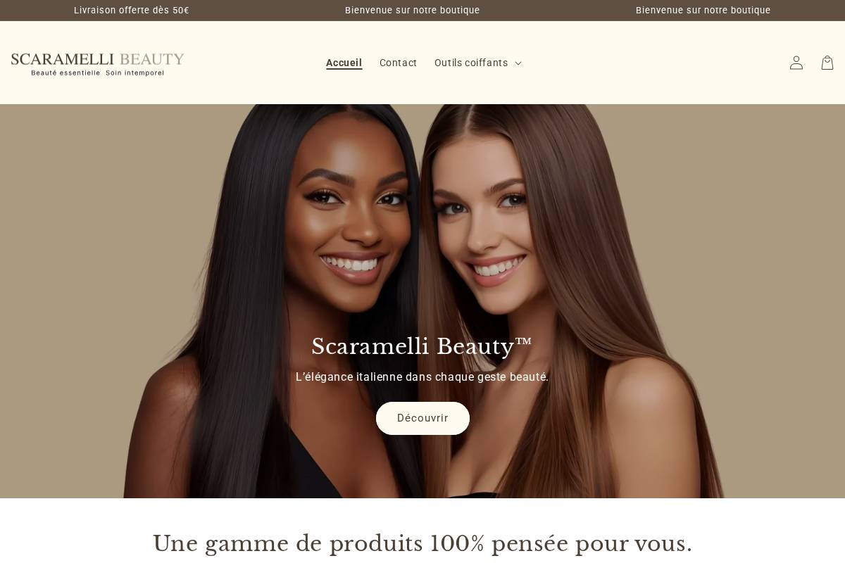 scaramelli.fr homepage screenshot