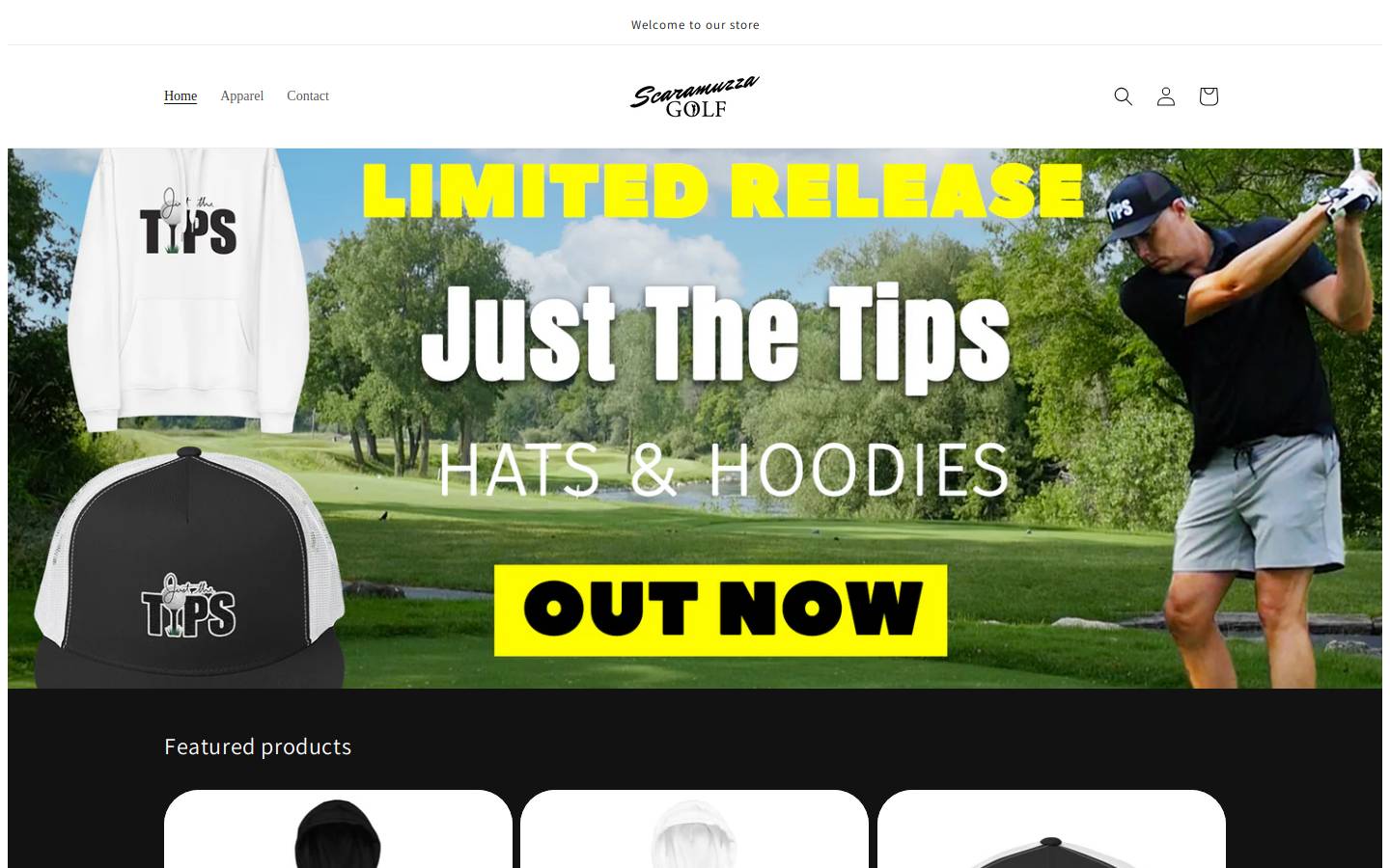 scaramuzzagolf.com homepage screenshot
