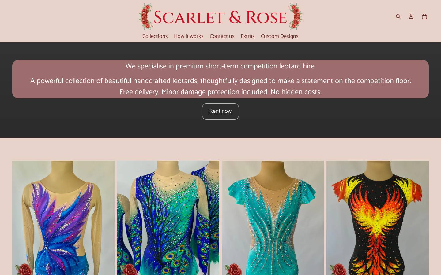 scarletandrose.com homepage screenshot