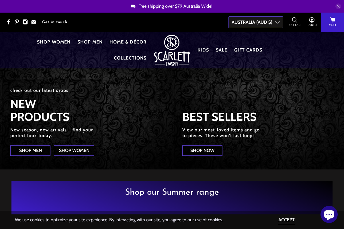 Scarlett Dawn homepage screenshot