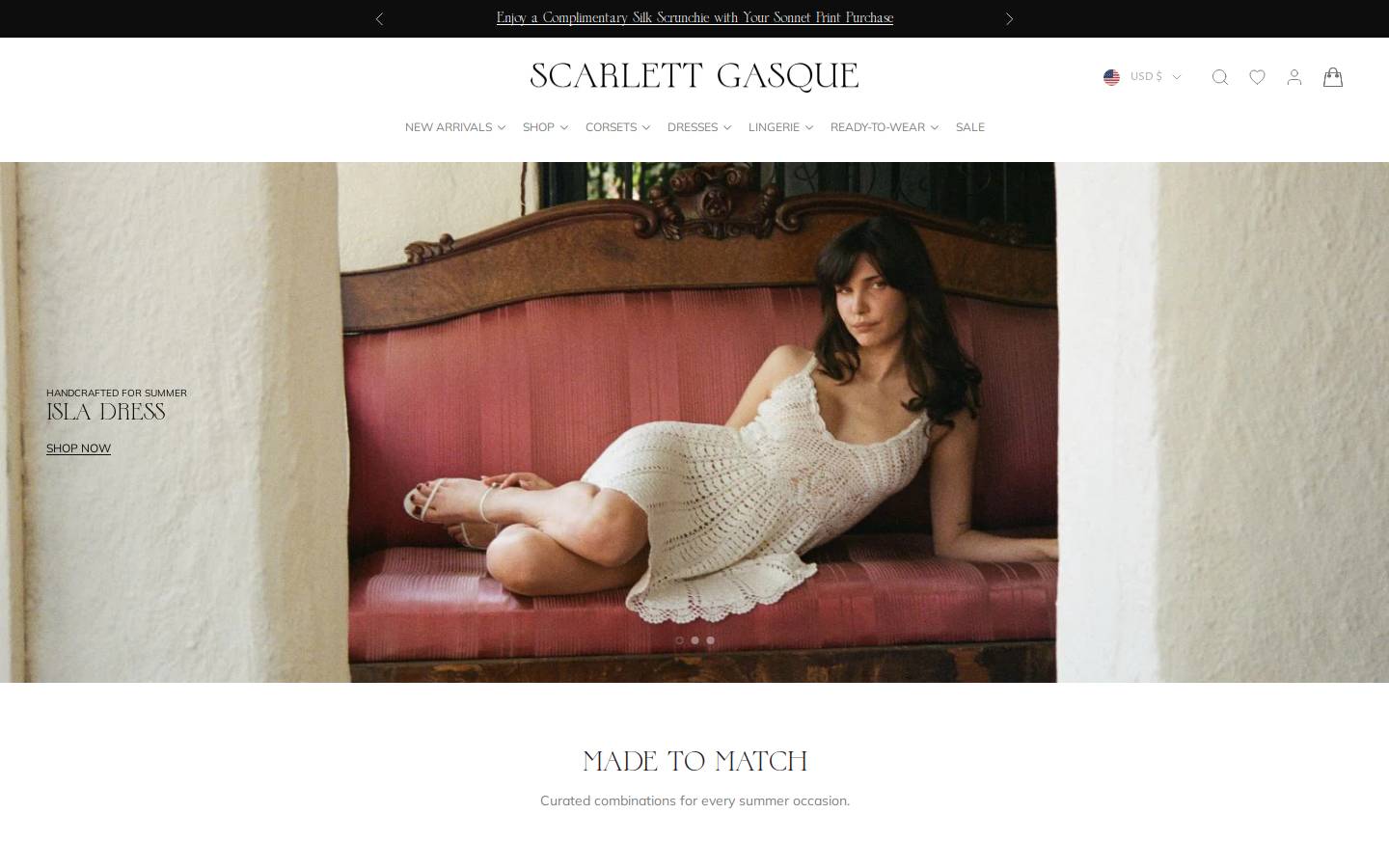 scarlettgasque.com homepage screenshot