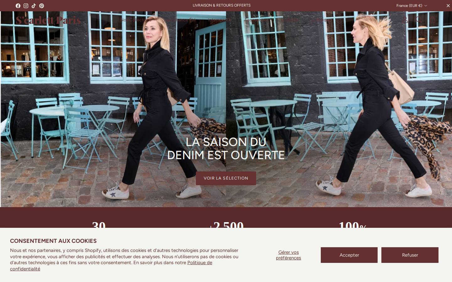 scarlettparis.com homepage screenshot