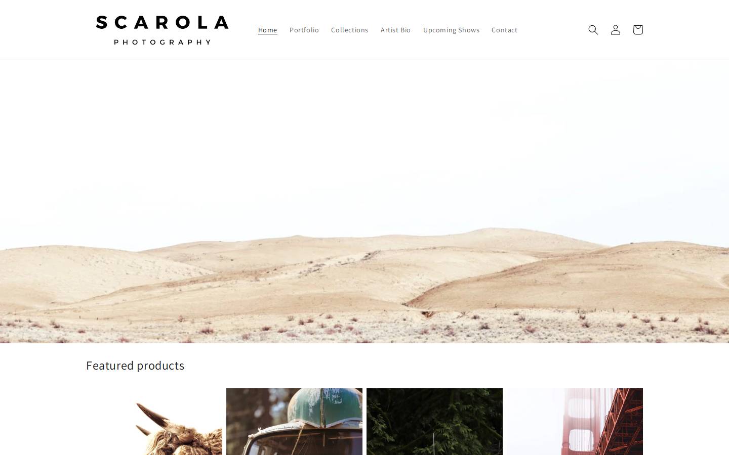 scarolaphotography.com homepage screenshot