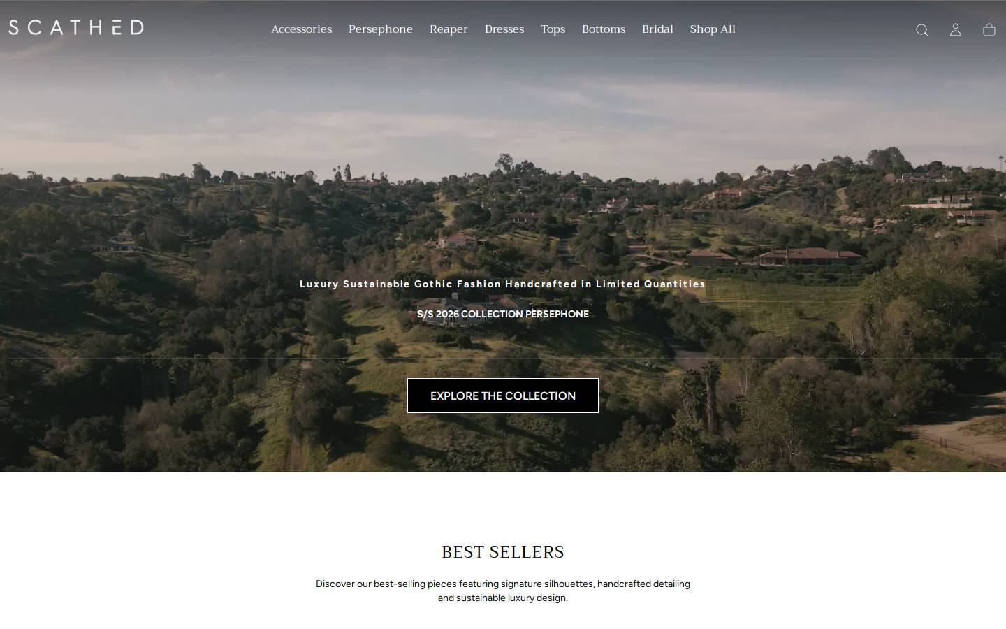 scathedfashion.com homepage screenshot