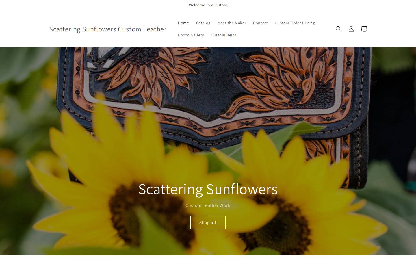 scatteringsunflowers.com homepage screenshot