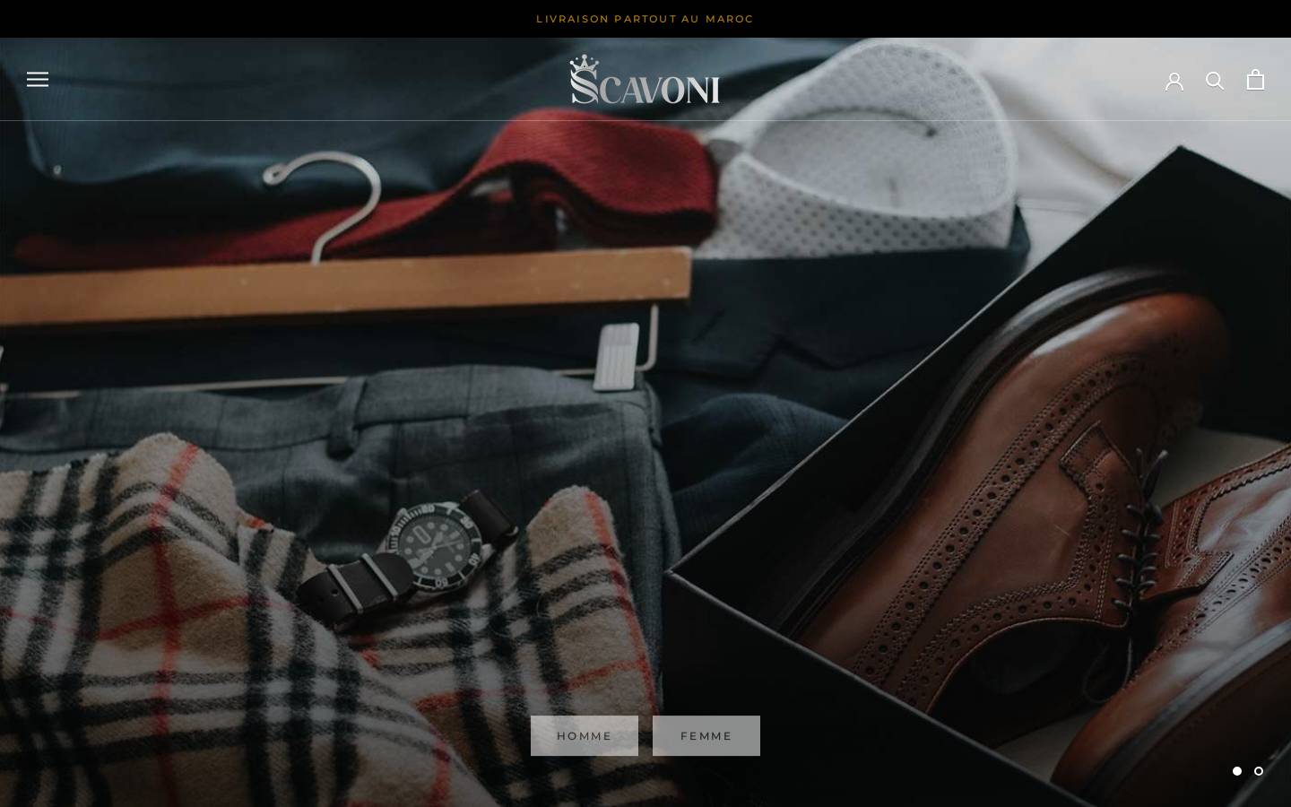 scavoni.ma homepage screenshot