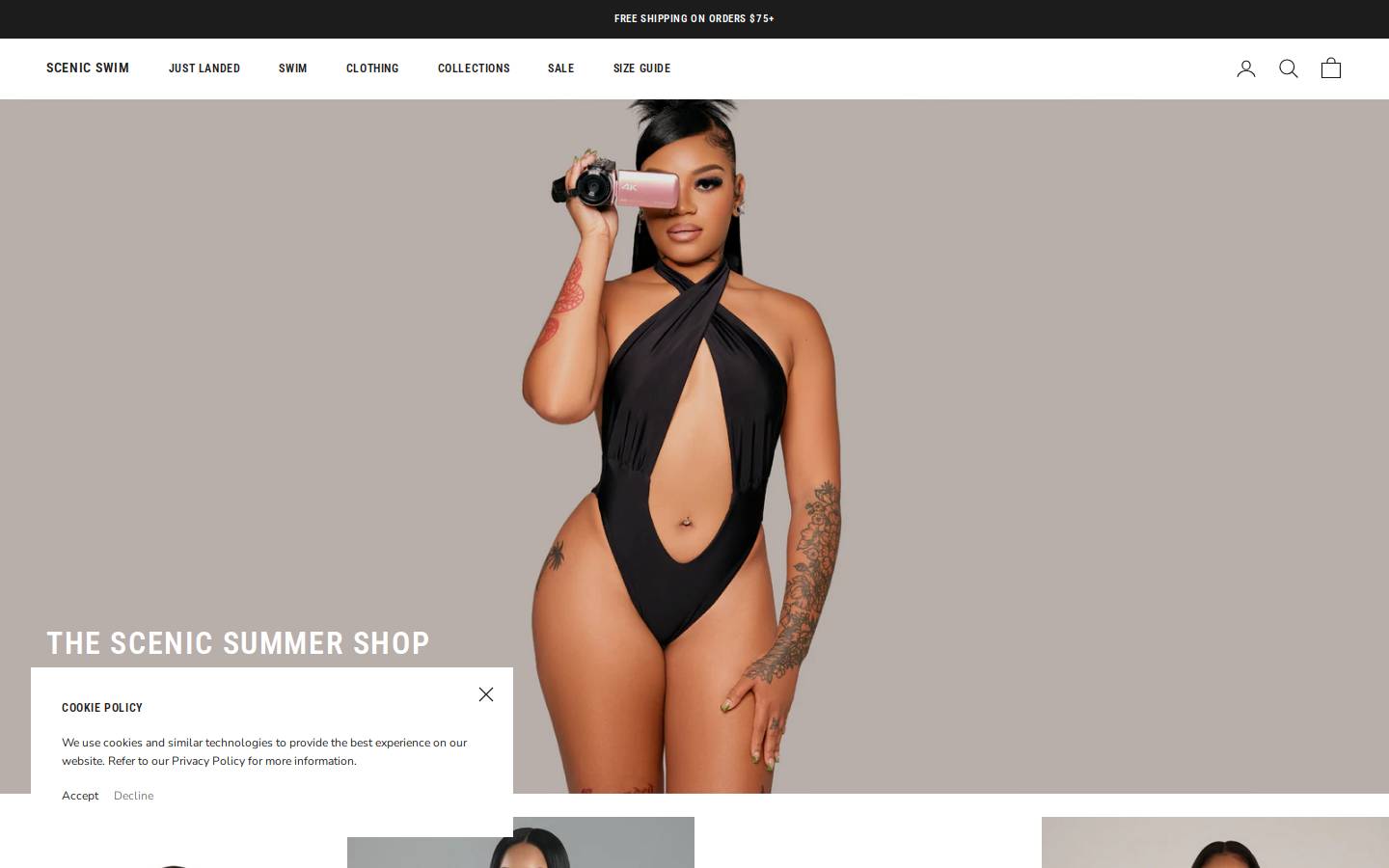 scenicswim.com homepage screenshot