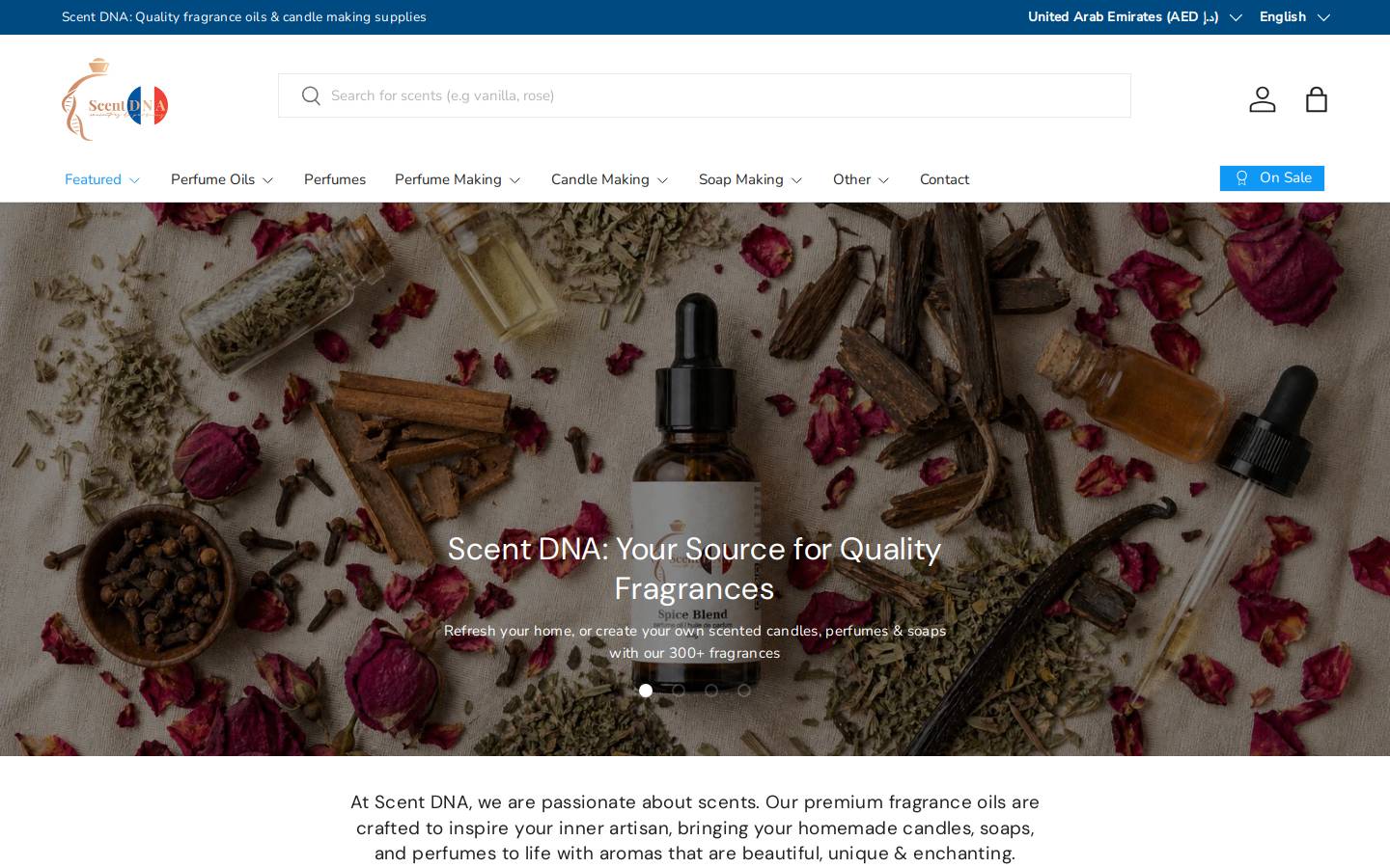 scent-dna.com homepage screenshot