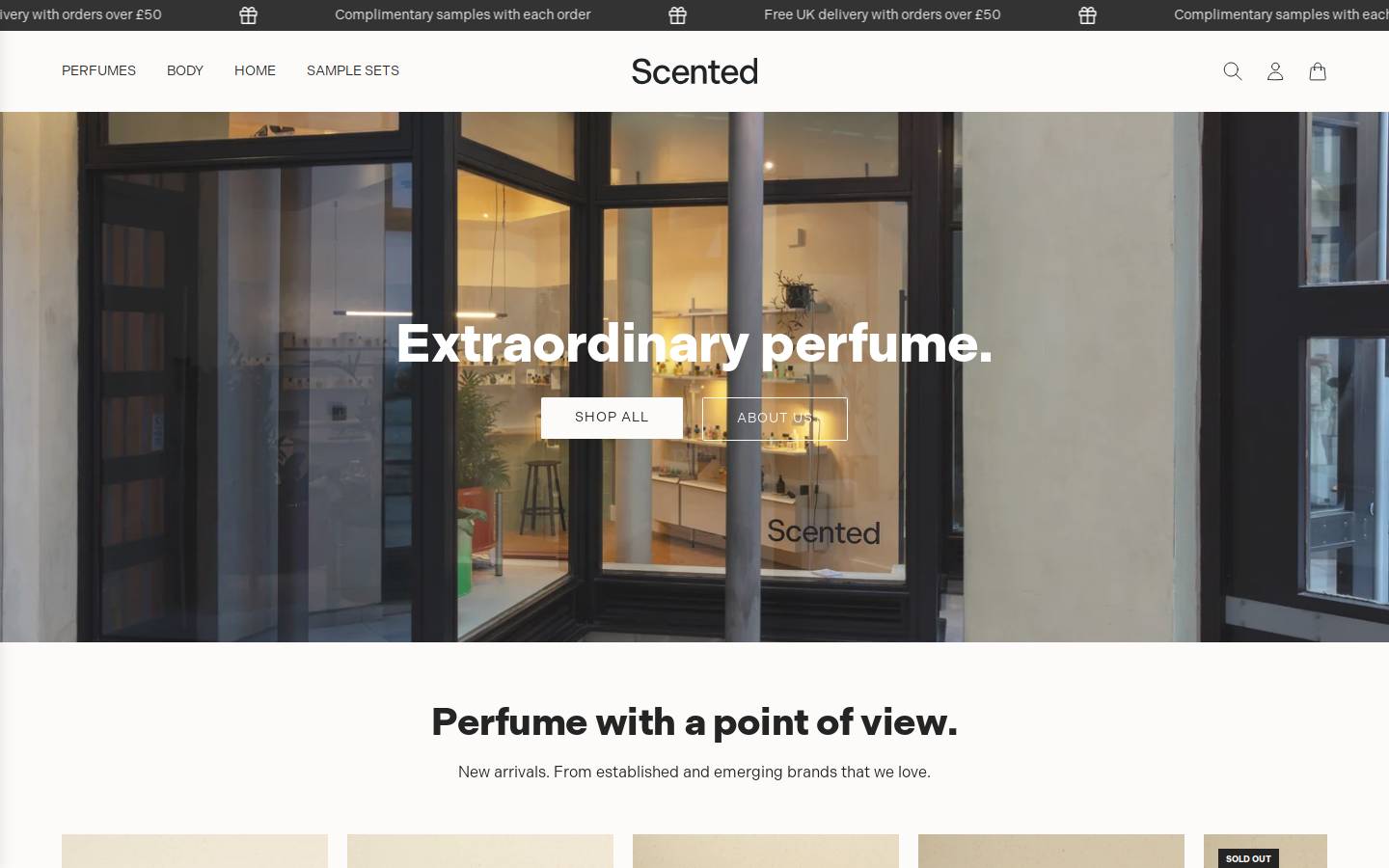 scent-ed.com homepage screenshot