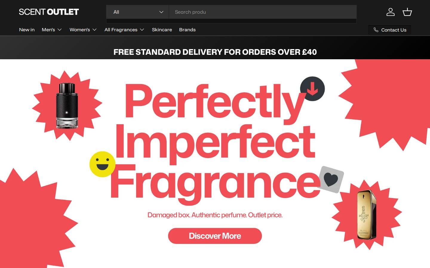 Scent Outlet homepage screenshot