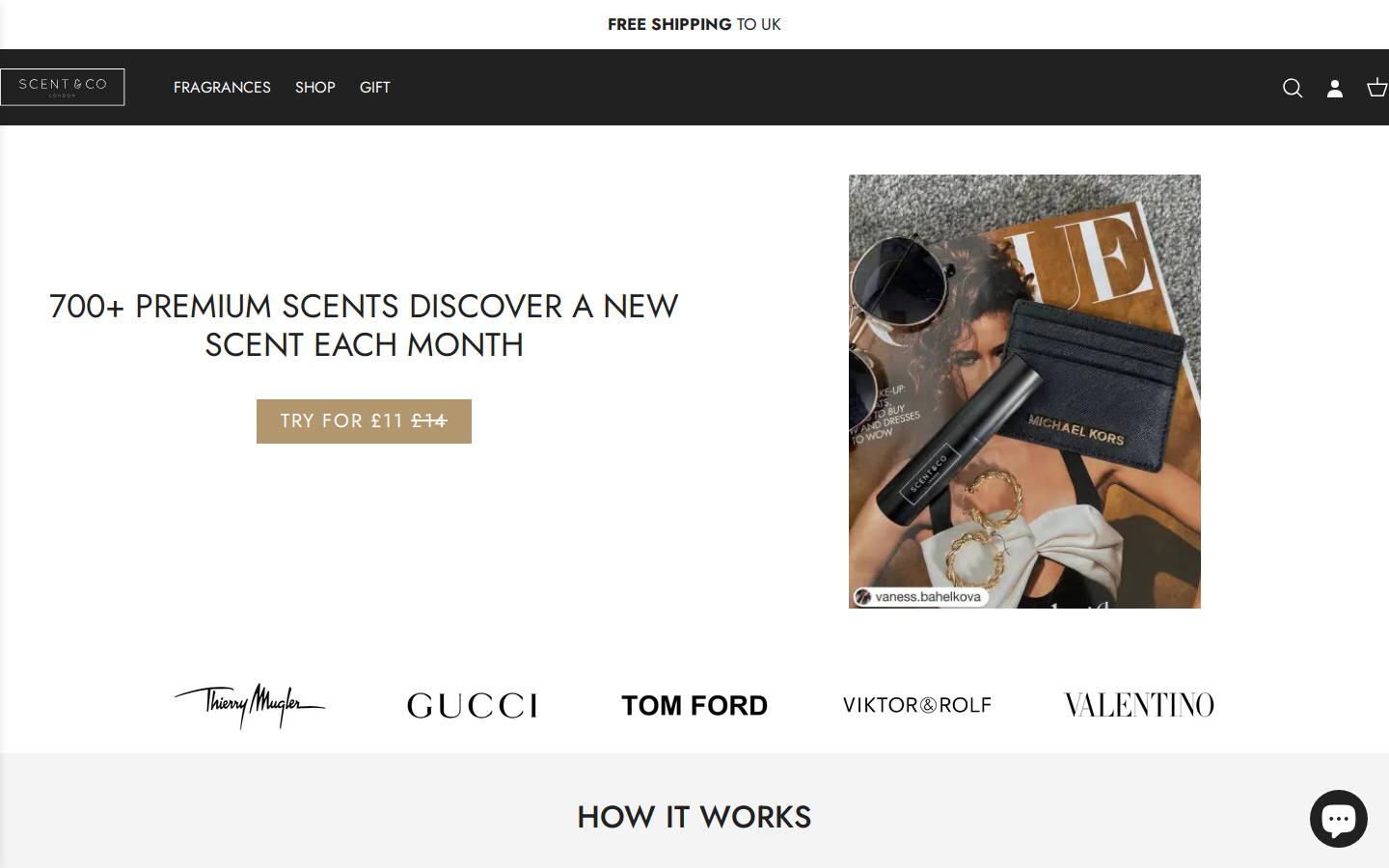 Scent & Co homepage screenshot