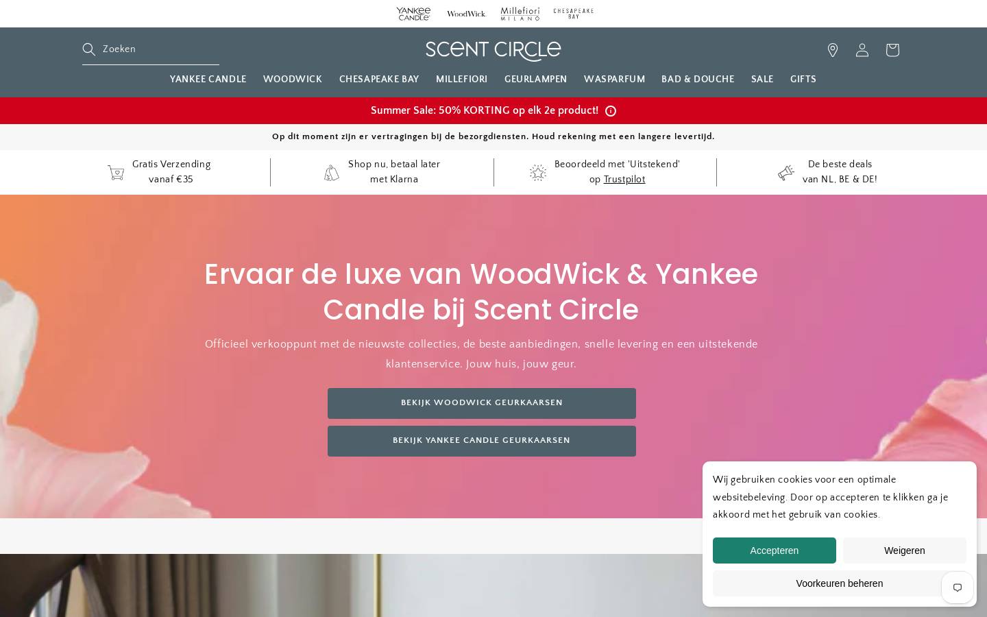 Scent Circle homepage screenshot