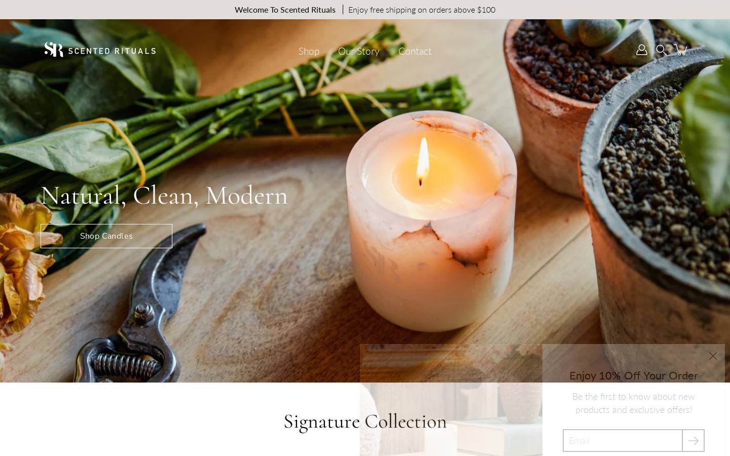 scentedrituals.com homepage screenshot