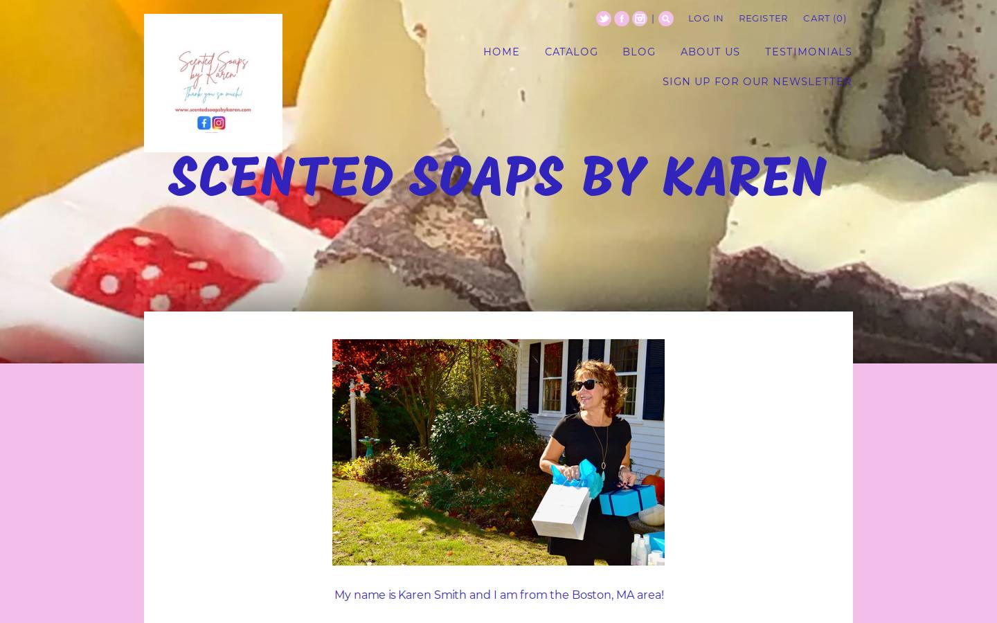 scentedsoapsbykaren.com homepage screenshot